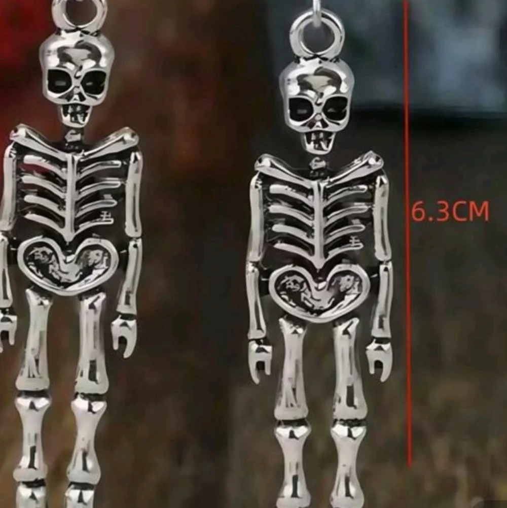 Skeleton Earrings Tibeten Charm